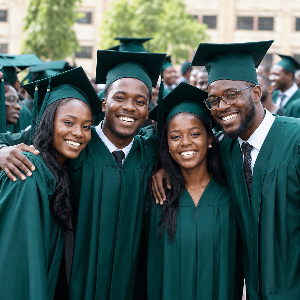 Graduates in chapter colours